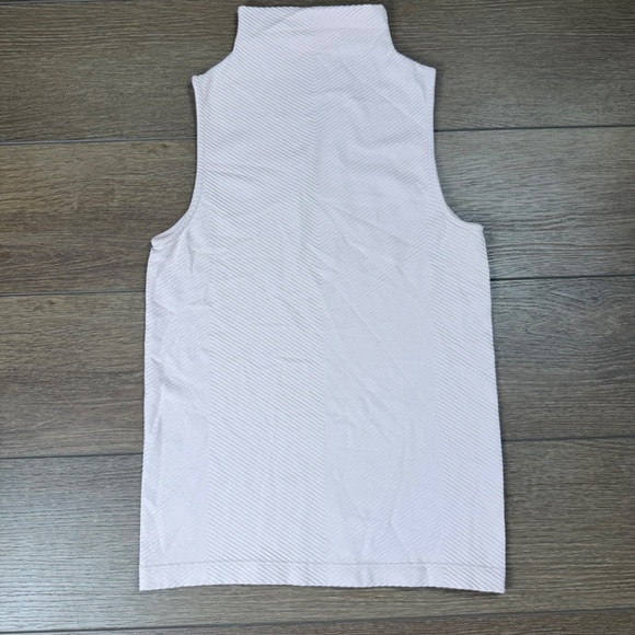 Athleta Flurry Base Layer Mock Neck Tank, Blush Pink, Chevron, Sleeveless, S - Picture 2 of 10